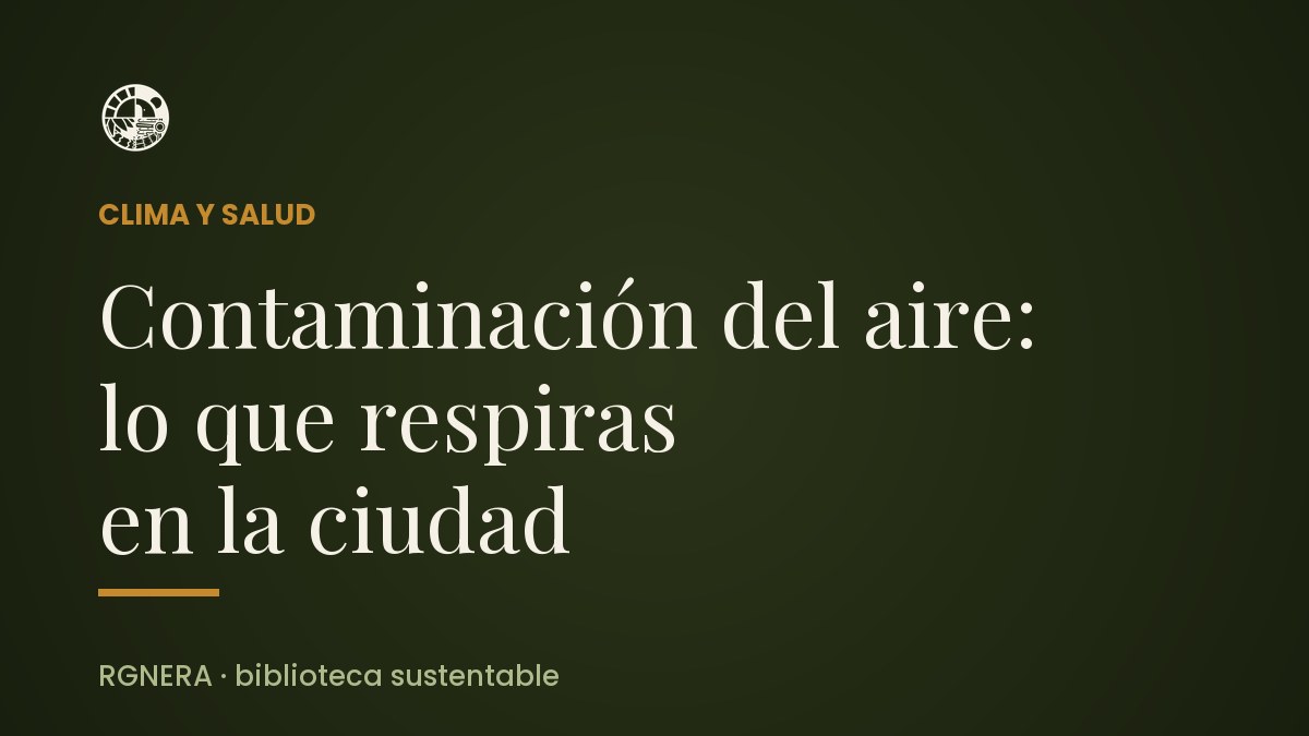 Contaminación del aire: lo que respiras en la ciudad